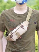 Tas Pinggang Pria Baru Grosir Pabrik, Tas HP Multifungsi, Tas Selempang Dada Outdoor Kasual Sporty Motif Kamuflase