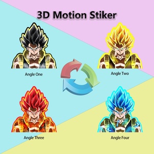Không Thấm Nước Tùy Chỉnh Dán Manga <span class=keywords><strong>Dbz</strong></span> Vegeta Chuyển Động Sticker Dạng Thấu Kính 3D Anime Sticker Cho Xe Máy Tính Xách Tay Tủ Lạnh - Product Image 3