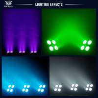 Télécommande portable alimentée 4*18W RGBWA UV LED Uplight batterie sans fil Par lumières de scène pour les événements de fête de mariage