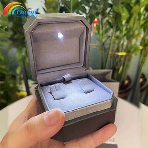 Factory Direct Brand Jewelry <b>Box</b> For Women Luxury <b>Gift</b> Packaging Pendant Bracelet <b>Earring</b> Ring <b>Box</b> Full Set With LED Lights - Product Image 1