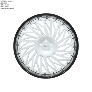 Jantes en <span class=keywords><strong>alliage</strong></span> d'aluminium forgé 2/3 pièces de 22, 24 et 26 pouces avec design en maille, nouvelles jantes noires - Product Image 3