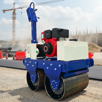 Compacteur à rouleaux hydraulique vibrant pour routes en asphalte, moteur diesel et essence, 300 kg-800 kg