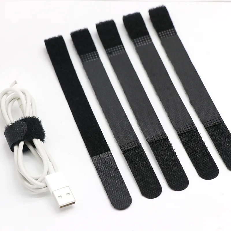 P-type Hook Loop Cable Tie Nylon Strap Fasteners For Cellphone Usb Data Wire And Charger Ear Phone