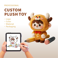 Peluche professionnelle de haute qualité, mascotte personnalisée, logo d'entreprise, jouet en peluche animé, petite poupée cerf, personnalisation, coton PP, fête