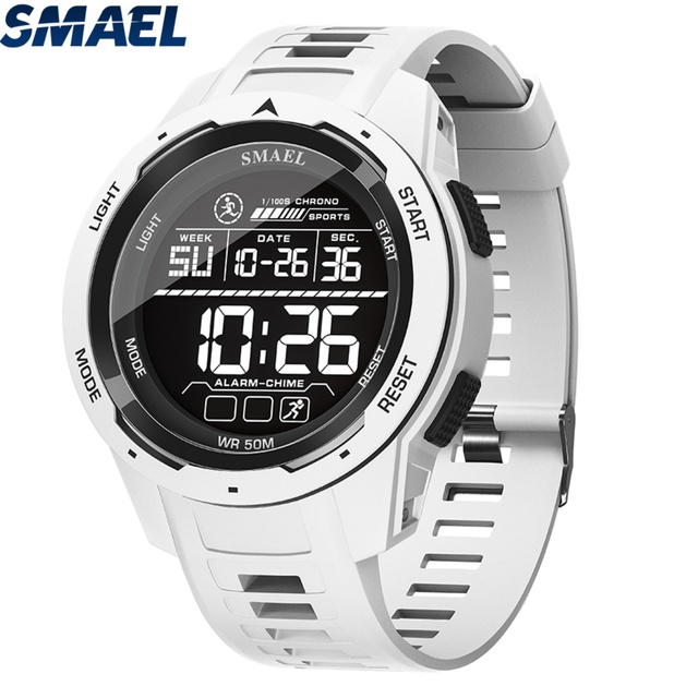 Modern Fashion Digital Sport Luxury Charm Wrist Watch Stop Watch 50 Bar Water Resistant Plastic Case Brand SMAEL 8105