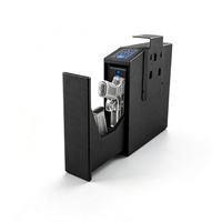 Coffre-fort pour arme de poing à déverrouillage 3 voies : empreinte digitale, clavier à code, clé mécanique, accès rapide par poussée/tirage, pour la maison et la table de chevet, direct usine OEM