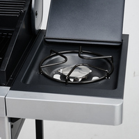 Barbecue portable à 6 brûleurs GPL, pliable, réglable, pour extérieur, sur table ou sur chariot, montage facile, en acier laminé à froid avec revêtement poudré, design moderne