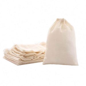 Sacs filtrants en gaze de coton pur multi-usages pour bain, épices, marinades, assaisonnements, herbes médicinales, soupes, passoire à poisson, thé, qualité alimentaire, naturel - Product Image 3