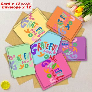 Cartes <span class=keywords><strong>de</strong></span> remerciement en vrac personnalisées assorties avec enveloppes kraft en carton premium pour cadeaux d'affaires et <span class=keywords><strong>de</strong></span> shopping - Product Image 3