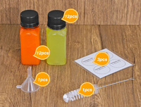 Herbruikbare koudgeperste flesjes voor felle gembershots 60ml/100ml Mini Immuniteit Wellness Pack Verpakkingen 2oz/3.4oz Leeg, geschikt voor frisdrank