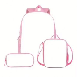 <b>Lunch</b> Pencil <b>Bag</b> Sublimation Blank School <b>Backpack</b> 3 Pcs Sets Design - Product Image 3