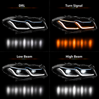 Phares LED pour BMW F10 F18 Série 5 2011-2017, style G38, avec sourcils bleus tonnerre et double feux de jour, amélioration