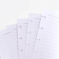 Papel Personalizado A5 con Líneas y 8 Agujeros, Hojas Sueltas con Páginas Interiores en Blanco, Papel de Repuesto con Perforación Tipo Hongo para Agendas A5