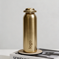 Bouteille d'eau de luxe 700 ml en acier inoxydable 316 doré brossé, isotherme, avec logo personnalisé pour cadeaux d'affaires et style de vie fitness