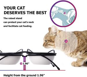 Ceramic Raised Pet <strong>Cat</strong> Bowls 12 Ounces Elevated Food or Water Bowls Double <strong>Cat</strong> Dishes <strong>Gift</strong> for <strong>Cat</strong> - Product Image 3