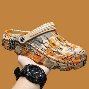Sandalias de Playa para Hombre, Verano, Exterior, con Entresuela de EVA, Parte Superior de PVC, Suela de Goma Hueca Antideslizante, Punta Cerrada, Zapatos de Agua Estándar - Product Image 3