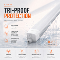 Lámpara LED Tri-Proof de Alta Eficiencia 165LM/W IP65, Aluminio y PC Impermeables para Iluminación Industrial y de Almacenes