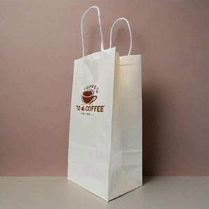 Bolsas de Papel para Café con Logotipo Personalizado para Panadería, Cafetería, Tienda, Bolsas de Papel de Lujo para Café de 750 ml - Product Image 2