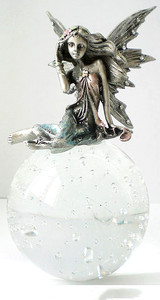 Presse-papiers <span class=keywords><strong>en</strong></span> verre élégant avec figurines de fées <span class=keywords><strong>en</strong></span> étain - Product Image 4