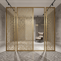 Panneau décoratif mural en acier inoxydable 304 découpé au laser, tressé, style Art Déco, opaque, pour cloison de séparation de pièce, idéal pour les halls d'hôtel