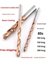 Broca Helicoidal de Carburo, Cortador de Orificios de Aleación Sólida de 3 Filos, Broca de 12 mm para Acero Inoxidable, Hierro y Madera, Corte Rápido, Dureza 65 HRC