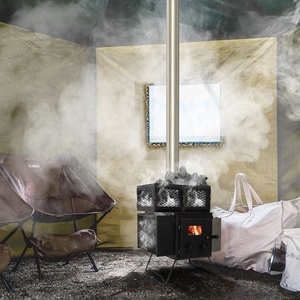 Estufa de leña para sauna, para tiendas de campaña y habitaciones, con panel de control por ordenador y vapor húmedo - Product Image 6