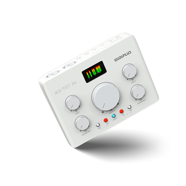 Midiplus Routist R4 Newest 2 Channel Audio Sound Card 2 in 2 Interface De Audio for Podcast Recording Music Instrument