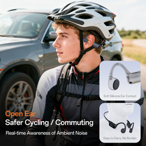 Latest Low Price Bone Conduction <strong>Headphones</strong> 6.0 Open Ear LED IPX8 Waterproof ANC Noise Cancellation for Swimming Running - Product Image 4