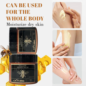 Crème hydratante personnalisée pour peaux sensibles, beurre corporel, suif de bœuf nourri à l'herbe, baume fouetté au miel, beurre de karité, glycérine, collagène - Product Image 4