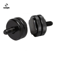 Adaptateur de fixation pour flash DSLR 1/4'' avec vis de montage 3/8 à 1/4 pour trépied et caméra numérique