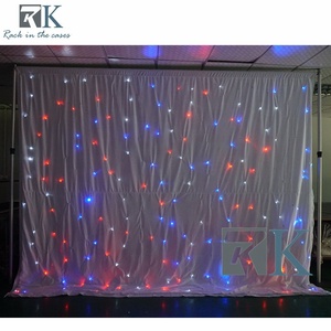 <b>LED</b> <b>Star</b> Cloth Sky RGB Backdrop Curtain DMX512 Control for Stage Pub DJ Wedding Event Show - Product Image 1