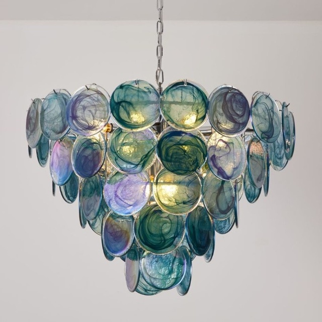 French Light Luxury Murano Gold Glass Iron Acrylic Chandelier Vintage Style High-end Bar Restaurant Warm Bedroom Living Lighting