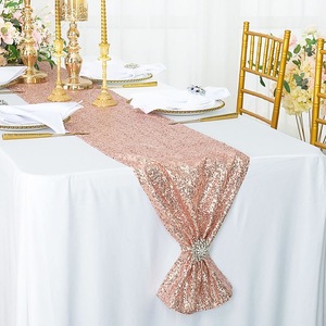 Custom Logo Gold Luxury <strong>Glitter</strong> Sequin Thanksgiving Home Wedding <strong>Table</strong> <strong>Runner</strong> for Dining <strong>Table</strong> - Product Image 2