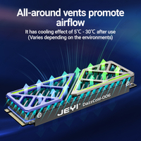 JEYI Factory 2-Pack 7mm Slim M.2 Heatsink Sirip Konvektif & Pendingin Pasif Aluminium untuk PS5/PC Tersedia di Stok