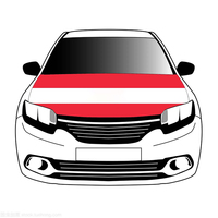 Expédition rapide, nouvelle housse de capot de voiture personnalisée avec drapeau autrichien et tissus élastiques, lavable, bannière pour capot de voiture