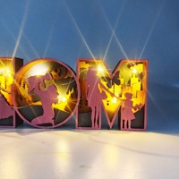 Nouveau bois artisanat multi-couche maman papa fête des pères cadeaux fête des mères idées cadeaux pour la fête des mères en bois maman décoration de Table