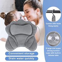 Oreiller de bain et de cou moderne avec technologie 3D Air Mesh et ventouses