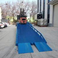 Ramp Dermaga Portabel Tugas Berat 8 Ton, Ramp Pemuatan Kontainer Bergerak, Ramp Halaman Forklift Hidrolik, Sumber Tenaga Listrik, Baja Baru