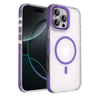 Coque de téléphone de haute qualité personnalisable semi-transparente givrée anti-jaunissement TPU+PC antichoc anti-traces de doigts avec protection de l'objectif