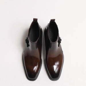 Nuevas Botas de Cuero para Hombre Estilo Italiano Hechas de Cuero Puro de Alta Gama con Hebillas para Exteriores y Adecuadas para Caminar - Product Image 6