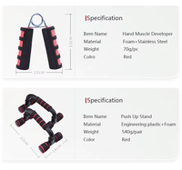 Kit d'équipement portable WENDY 7 pièces pour exercices à domicile, ensembles de musculation, roues abdominales