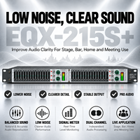 Égaliseur graphique double canal 15 bandes, processeur audio EQ avec XLR TRS pour sonorisation en direct et système de haut-parleurs PA