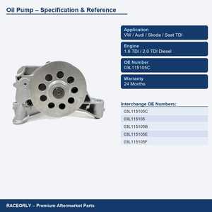 Pompe à huile moteur OE 03L115105C pour VW <span class=keywords><strong>Audi</strong></span> Skoda Seat EA189 1.6 2.0 TDI Amarok Passat Golf Transporter CNEA CSHA CDCA CDBA STD - Product Image 2