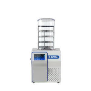 SCITEK 0.12 ㎡ /0.08 ㎡   เครื่องอบแห้งแบบแช่แข็งชนิดตั้งโต๊ะ -60 องศาเซลเซียส ℃   อุณหภูมิโคลด์แทรป 4 องศาเซลเซียส  ดักจับน้ำ กิโลกรัม/ชุด - Product Image 1