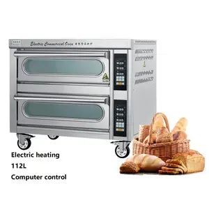 220V/380V attrezzature da forno 2 ponti 2 vassoi cucina elettrica pollo Pizza tostapane forno industriale commerciale