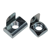 Écrou à ressort carré en acier au carbone zingué, grade 8, M4 M5 M6 M8, écrou en T pour fente de profil en aluminium série 40