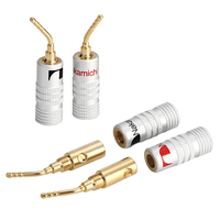 Connecteur banane mâle YIDI plaqué or, en plastique, à angle droit 90 degrés, borne de connexion 2 mm 4 mm, adaptateur audio et vidéo CE