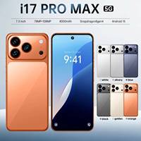 Smartphone I17 Pro Max 7,3 pouces 108MP HD 7999mAh 5G LTE CDMA 16 Go + 1 To Débloqué Double SIM Accès Internet Haute Vitesse