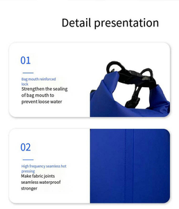 Sac à dos étanche en PVC pour sports de plein air, sac sec à clipser, robuste, pour la plongée, les voyages, l'alpinisme, la pêche, le camping, la randonnée, avec fermeture à enroulement - Product Image 4