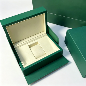 Estuche de Reloj Verde de Lujo con Bolsa de Regalo, Porta Tarjetas, Certificado y Logotipo Personalizado - Product Image 6